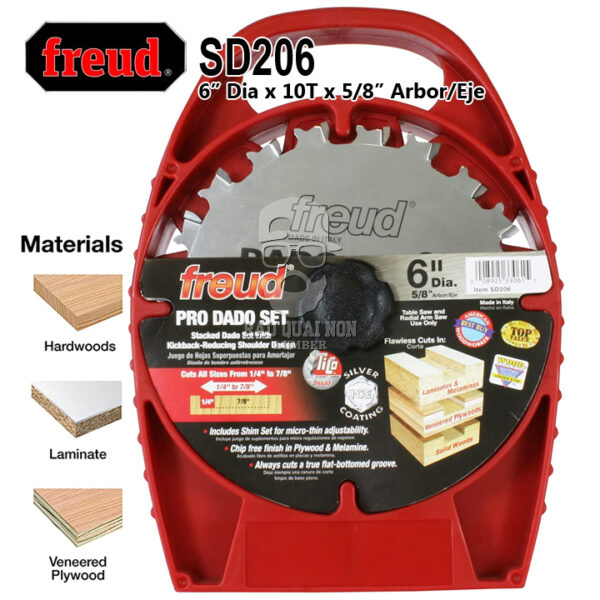 Combo Lưỡi Dado 15.24 x 16 mm Freud SD206