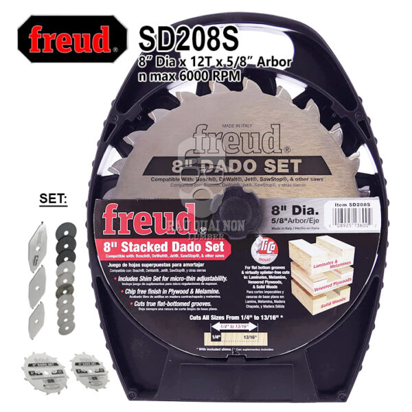 Combo Lưỡi Dado 20.32 x 16 mm Freud SD208S