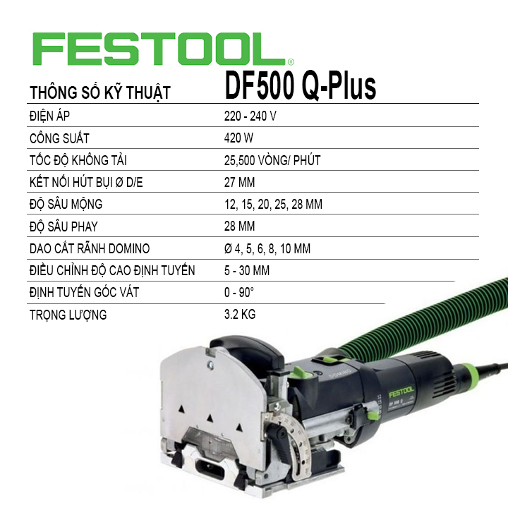 Máy Đục Mộng Domino Festool DF500 Q-Plus - Ảnh 2