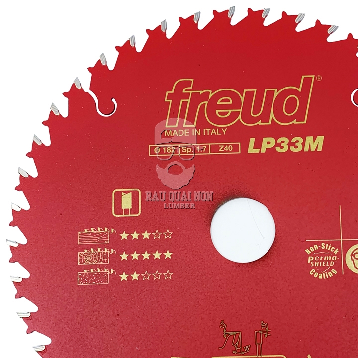 Lưỡi Cưa Gỗ Hợp Kim 182 x 25.4 mm x 40T Freud LP33M CR3 - Ảnh 3