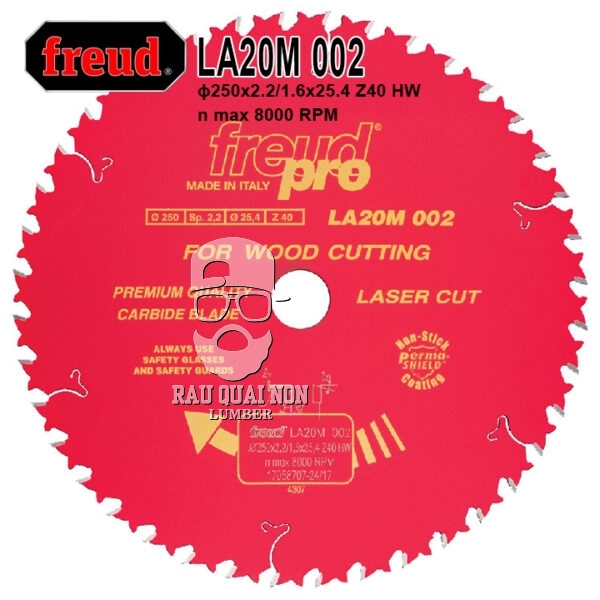 Lưỡi Cưa Gỗ Hợp Kim 250 x 25.4 mm x 40T Freud LA20M 002