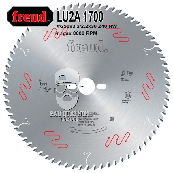 Lưỡi Cưa Gỗ Hợp Kim 250 x 30 mm x 40T Freud LU2A 1700