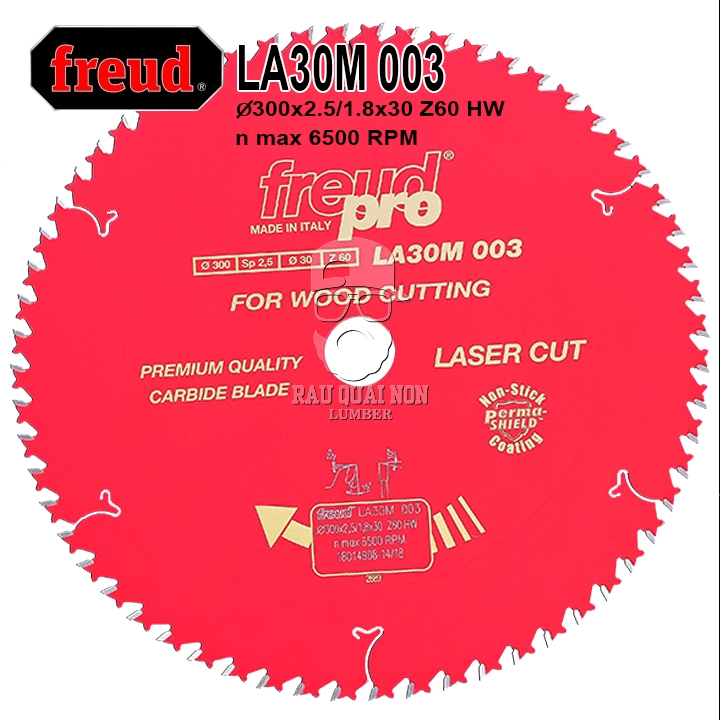 Lưỡi Cưa Gỗ Hợp Kim 300 x 30 mm x 60T Freud LA30M 003