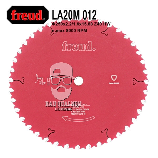 Lưỡi Cưa Gỗ Hợp Kim 250 x 16 mm x 40T Freud LA20M 012