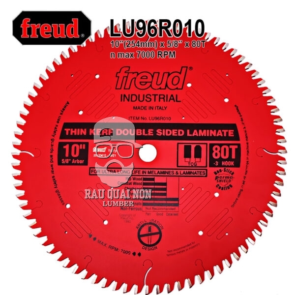 Lưỡi Cưa Gỗ Hợp Kim 254 x 16 mm x 80T Freud Industrial LU96R010