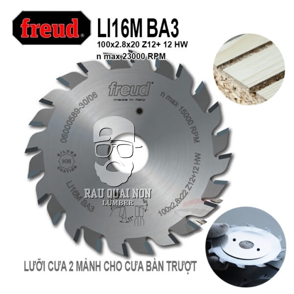 Bộ Lưỡi Cưa Mồi 100 x 20 mm x 24T Freud LI16M BA3